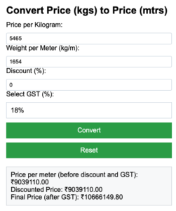 Calculate Pipe Prices Instantly – CS, Carbon Steel, and SS Pipe Price Converter!
